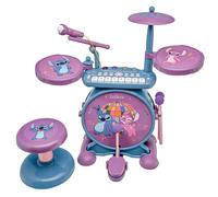 Lexibook Batterie électronique Stitch complète lumineuse avec clavier, cymbales et tabouret