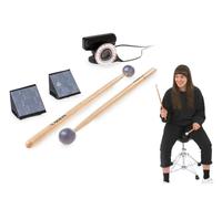 Batterie Electronique Portable Aerodrums - Baguettes et Pédales de Air Drumming - Accéssoire d’Entraînement plus Silencieux et Petit qu’un Pad - Batterie MIDI Complète - Cadeau pour Batteur Adulte