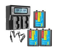 Batterie EN-EL18D EN-EL18d ENEL18d + Double Chargeur LCD Rapide Intelligent, Compatible avec Nikon, for Appareil Photo Z9 D4 D4S D5 D6 D800 D850 D500, Poignées(3 Battery 1 Charger)