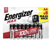 Batterie - ENERGIZER - Max Pile AA LR6 - 8 pièces - Alcaline - 1,5 V - 10 ans de durée de vie