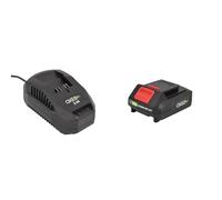 Batterie et Chargeur Rapide Batterie 18V Easy Full - 2.4A - Compatible avec Les Outils Jardinage Bricolage sans Fil Easy Full