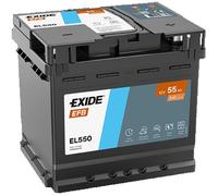 Exide Batterie auto EL550 EFB 55 Ah 12 V 540 A 207 x 175 x 190 mm Pôle droit
