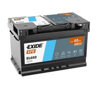 BATTERIE EXIDE EFB LB3 12V 65AH 650A 278X175X175 +D EL652