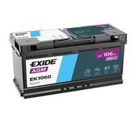 BATTERIE VOITURE EXIDE - EK1060 AGM - 12V 106Ah 950A