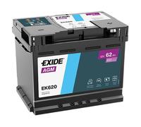 Batterie Exide EK620 AGM L2 12V 62Ah 680A (242x175x190mm) +D