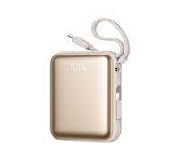 Batterie externe 10 000 mAh 22,5 W avec câbles intégrés - or