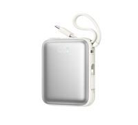 Powerbank 10000mAh 22.5W avec câbles intégrés Blanc
