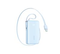 Batterie externe 10 000 mAh 35 W avec câble USB-C rétractable et dragonne Lightn