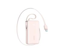 Batterie externe 10 000 mAh 35 W avec câble USB-C rétractable et dragonne USB-C