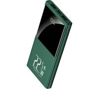 Batterie externe 10 000 mAh, charge rapide 22,5 W PD3.0 QC4.0 sortie Type-C, avec affichage LCD, grande capacité, double ports USB, compatible avec smartphone et tablette. Charge super rapide, afficha