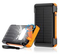 Revolt Batterie externe 10.000 mAh solaire & dynamo PB-825 avec câbles de charge intégrés