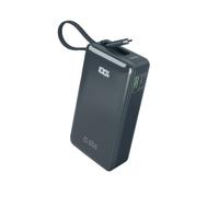 Batterie externe 10 000 mAh USB-A/USB-C avec écran intégré et câble USB-C 20 W - Gris foncé
