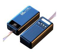 Batterie externe 100 000 mAh pour camping en plein air avec 8 sorties et 3 entrées batterie externe avec écran LED pour téléphones et tablettes (D, 60 000 mAh)