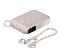 Batterie externe 10000 mAh 20W USB-C x2 avec écran numérique, couleur sable