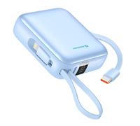 Batterie Externe 10000mAh 22.5W avec Câbles USB / Lightning et Écran LCD Swissten Bleu