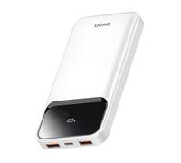 Batterie Externe 10000mAh 22.5W avec USB-C + 2 USB Affichage LED Blanc