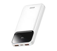 Batterie Externe 10000mAh 22.5W avec USB-C + 2 USB Affichage LED Blanc