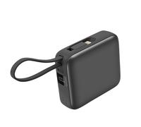 Batterie externe 10000mAh 22.5W Câble USB-C et Lightning et Port USB C Akashi Gris foncé
