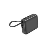 Batterie externe 10000mAh 22.5W Câble USB-C et Lightning et Port USB C Gris Foncé