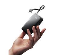 Batterie Externe 10000mAh, 22.5W Power Bank Charge Rapide avec Câble USB-C Intégré, Mini Portable & Ultra Mince, Compatible avec iPhone, Samsung, Huawei, Xiaomi, iPad, Idéal pour Voyage