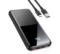 Batterie Externe 10000mAh, 22.5w Power Bank Charge Rapide Chargeur Externe USB C Input & Output avec 0-100% Écran LCD, Batterie Portable Compatible avec iPhone 16 15 14 13 Pro Max Samsung iPad etc