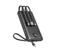 Batterie Externe 10000mAh avec Câbles Intégrés, VEEKTOMX Power Bank USB C Portable Charger Battery Pack avec 5 Sorties & 2 Entrées Phone Chargeur, pour iPhone/Samsung/Tablette