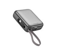 Batterie Externe 10000mAh avec Câbles USB-C et Lightning Ultra-Compact Argent