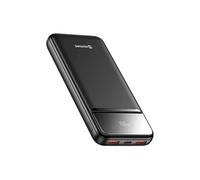 Batterie Externe 10000mAh avec USB-C et 2 USB Ecran LED Compacte Noir