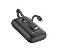 Batterie Externe 10000mAh Câbles USB-C et Lightning intégrés Écran LED Noir