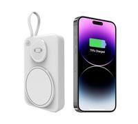 Batterie Externe 10000mAh Magnetic Power Bank,PD 22.5W Banque d'alimentation sans Fil magnétique Chargeur Portable Charge Rapide Compatible avec iOS 16/15/14/13/12/Pro/Pro Max (Blanc)