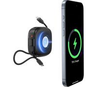 Batterie Externe,10000mah Magnétique Power Bank Avec Usb C & Lighting Câbles Intégrés, 20w Pd Charge Rapide Portable Chargeur, Affichage Led, Pour Iphone, Airpods, Iwatch, Etc