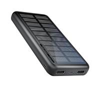 Batterie Externe,10000mAh pour Ordinateur Portable et Chargeur Solaire | Compact pour Camping Voyage Plage Extérieur Pêche Randonnée Vol