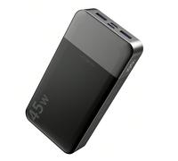 Batterie externe 20 000 mAh 45 W Charge rapide PD 45 W et charge 4 appareils simultanémentAvec 4 ports de charge, dont deux ports d'entrée/sortie PD 45 W Type-C ultra-rapides et deux ports de sortie U