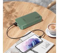 Batterie externe 20 000 mAh (comprenant deux batteries de 10 000 mAh) avec chargeur rapide 45 W PD3.0 QC 4.0, affichage LED, 2 ports USB-C et 2 ports USB-A pour téléphone, couleurs : bleu et vert, cha