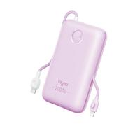 Batterie Externe 20000 mAh VIYISI 30W Power Bank Ultra Rapide Charge USB C avec Câble Intégrés,Batterie Portable Compacte Compatible avec iPhone 16 15 14 13 12 11 Samsung(Violet)