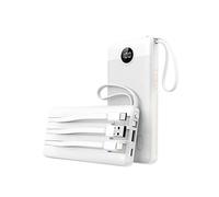 Batterie Externe 20000mAh avec 4 Câbles Intégrés, VEEKTOMX Batterie Externe Charge Rapide USB C, 5 Sorties et 4 Entrées Power Bank Batterie Portable Grande Capacité Voyage Chargeur Externe Legere