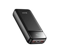 Swissten Batterie externe 20000mAh, USB‑C et 2 USB, écran LED, compacte, noir