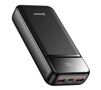 Batterie Externe 20000mAh avec USB-C et 2 USB Écran LED Compacte Swissten Noir