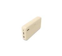 Batterie Externe 20000mAh USB-C Indicateur LED Sorties 2xUSB-A Sable - Rechargeable - USB Type A, USB Type C - Câble électrique