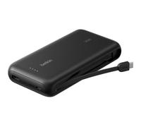 Belkin Gaming Batterie Externe 20000mAh, 30W avec câble USB-C intégré (Recharge Rapide USB-C PD, Chargeur Portable pour Nintendo Switch 2, iPhone 16, iPad Pro, Galaxy S25, etc., Noir)