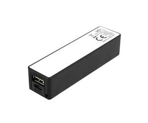 Batterie Externe 2600mAh Stick Blun Sortie USB-A Ultra Compact Blanc / Noir