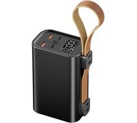 Batterie externe 27000 mAh pour projecteur Freedo (ASIN : B0DM635S3N), charge rapide 65 W (entrée et sortie USB C), batteries externes pour téléphone portable avec lumière et écran LED