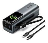 Batterie Externe 27000Mah 200W, Charge Rapide Power Bank Avec Écran Numérique & Animations Emoji, 2 Ports Usb-C + Usb-A, Compatible