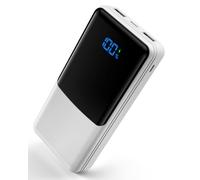 Batterie Externe 27000mAh, Power Bank PD 30W Charge Rapide, Portable Chargeur USB C (Entrée et Sortie), Batterie de Secours Compatible avec iPhone 17 16 15 14 13 11 Pro Samsung Xiaomi Etc.(Blanc)