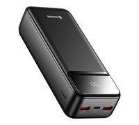 Batterie Externe 30000mAh avec USB-C et 2 USB Ecran LED Compacte Noir