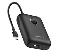 Batterie Externe 30000mAh Câbles USB-C et Lightning intégrés Ecran LED Noir