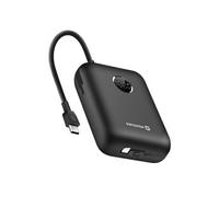 Batterie Externe 30000mAh Câbles USB-C et Lightning intégrés Ecran LED Noir