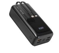 Batterie Externe 30000mAh Power Bank USB C Chargeur Rapide pour iPhone 11 Pro X XS 8 Plus, iPad, Mac, Charge Standard pour Samsung Galaxy S10 + S9 Note 10 +, Huawei - Noir