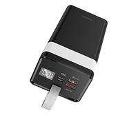 Batterie externe 40000 mAh Charge rapide 22,5 W Écran LED 40000 mAh Chargeur portable avec fonction lampe de bureau Noir