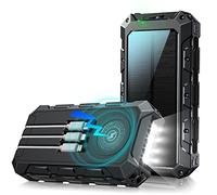 Batterie Externe 49810mAh, Solor Power Bank, Chargeur Portable avec 7 Sorties/2 entrées, Charge Rapide PD20W, Indicateur LED, Lampe de Poche, Batterie de Haute capacité